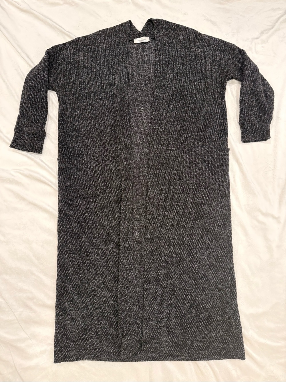 Carly Jean Los Angeles Edith Duster Cardigan DARK GRAY